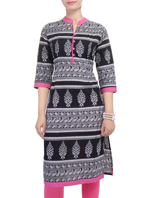 printed straight kurta - 16004843 - Standard Image - 1