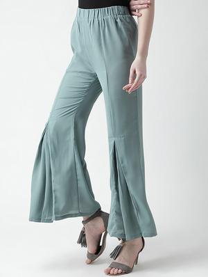 pleated flared leg trouser - 16004879 - Standard Image - 2