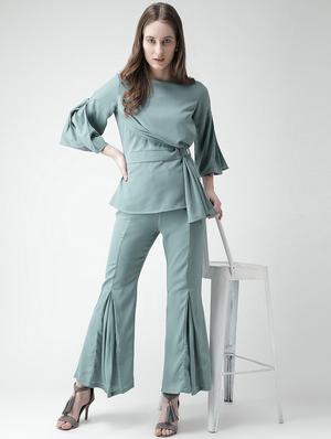 pleated flared leg trouser - 16004879 - Standard Image - 4