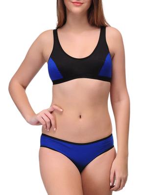 set of 2 color block bra and panty set - 16005384 - Standard Image - 4