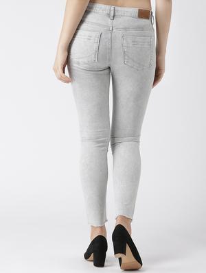 skinny fit frayed hem jeans - 16005538 - Standard Image - 3