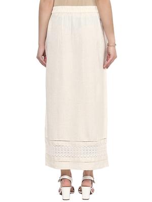front slit lace insert skirt - 16005570 - Standard Image - 3