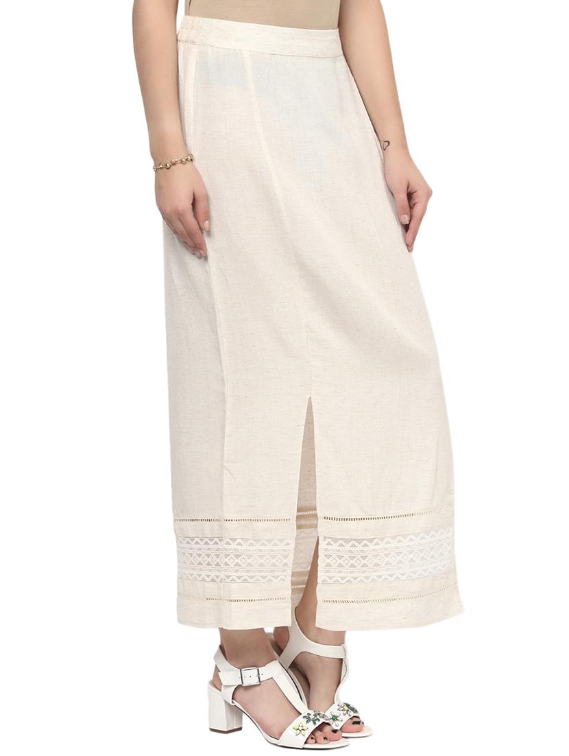 front slit lace insert skirt - 16005570 - Zoom Image - 2