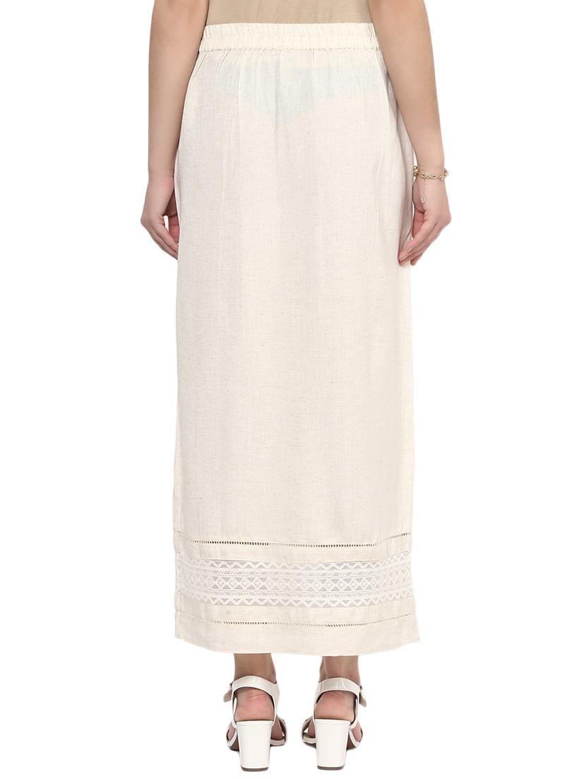 front slit lace insert skirt - 16005570 - Zoom Image - 3
