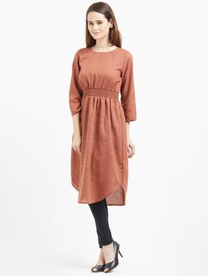 a-line solid kurta - 16005666 - Standard Image - 2