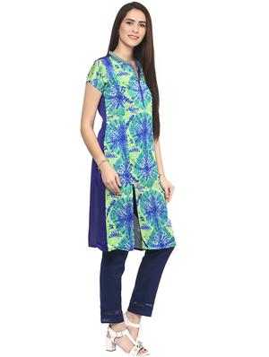 a-line shibori kurta - 16005678 - Standard Image - 2