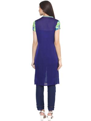 a-line shibori kurta - 16005678 - Standard Image - 3