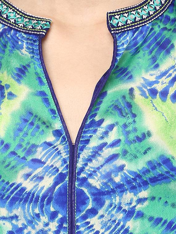 a-line shibori kurta - 16005678 - Zoom Image - 4