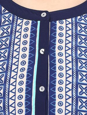 high low printed kurta - 16005681 - Standard Image - 4