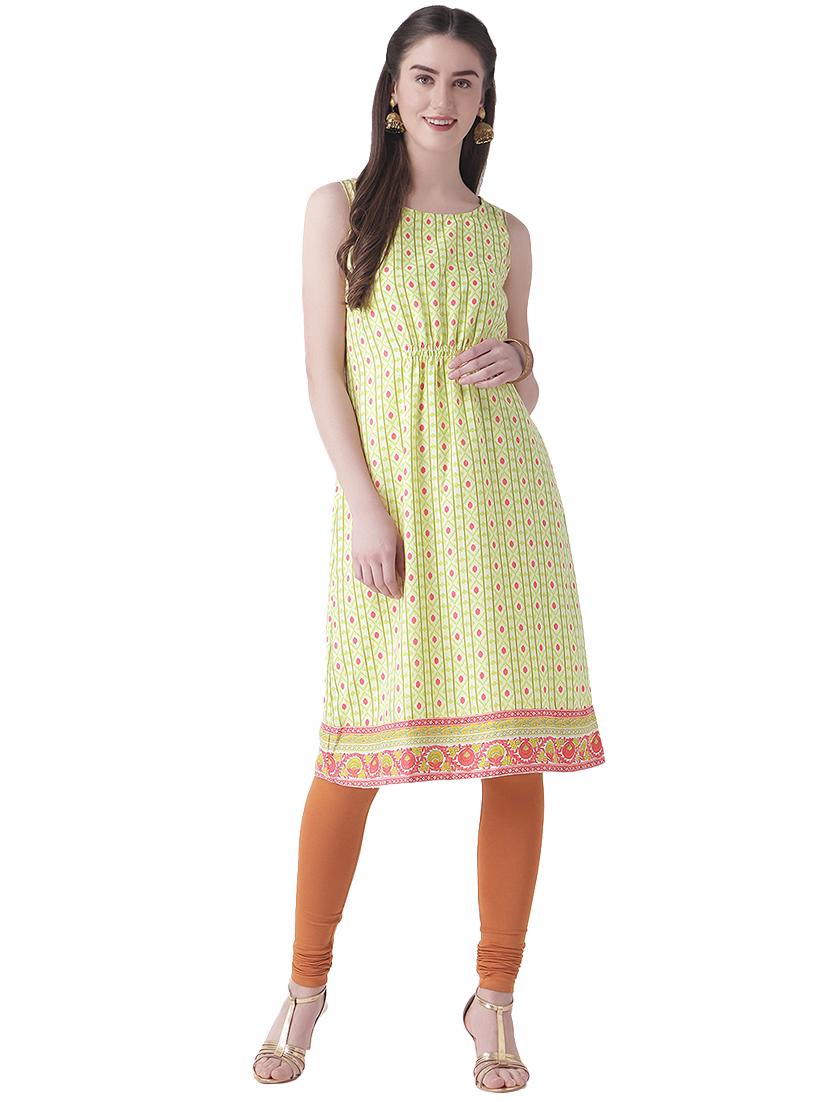 a-line printed kurta - 16005693 - Zoom Image - 1