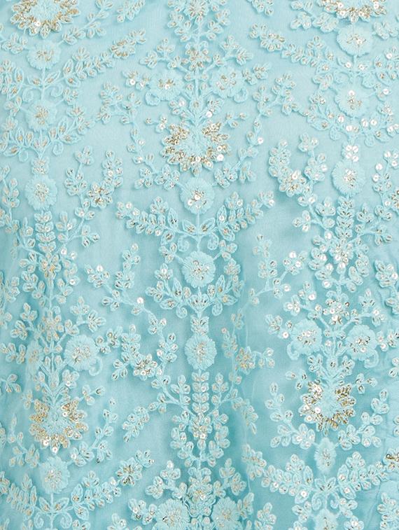 embroidered mesh v-neck top - 16005770 - Zoom Image - 5