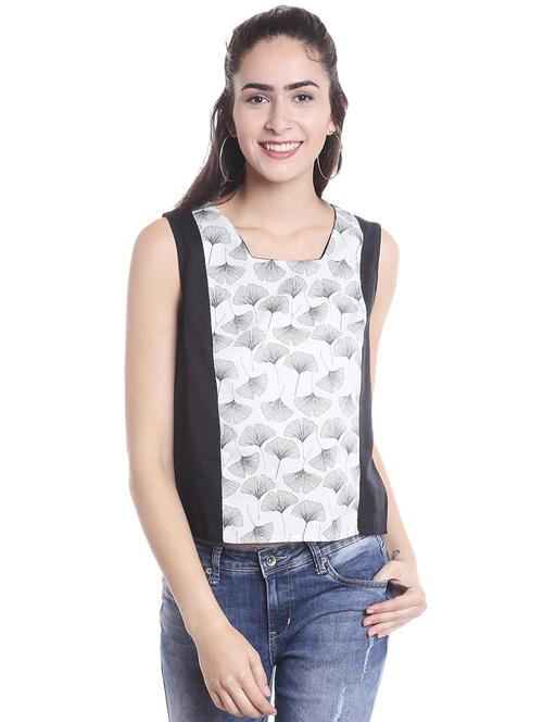 color block floral top - 16005812 - Standard Image - 1