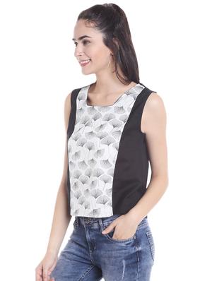 color block floral top - 16005812 - Standard Image - 2