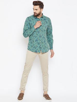 beige cotton blend chinos - 16005908 - Standard Image - 4