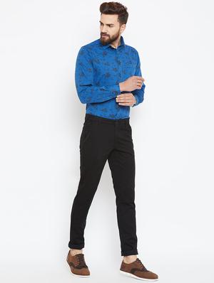 black cotton blend chinos - 16005909 - Standard Image - 4