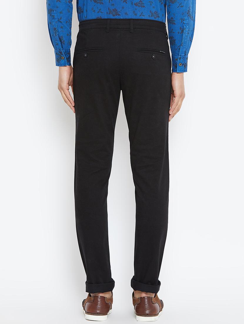 black cotton blend chinos - 16005909 - Zoom Image - 3
