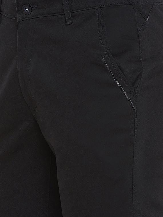 black cotton blend chinos - 16005909 - Zoom Image - 5