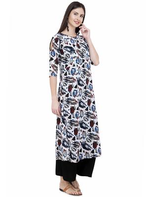 printed a-line kurta - 16005938 - Standard Image - 2