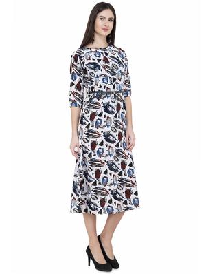 printed a-line kurta - 16005938 - Standard Image - 4