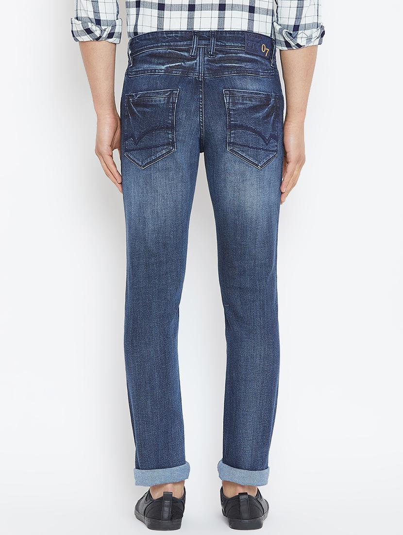 blue light washed ripped denim jeans - 16005962 - Zoom Image - 3