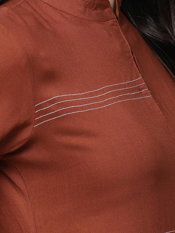 high low solid kurta - 16006076 - Zoom Image - 4
