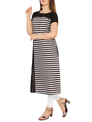stripes straight kurta - 16006161 - Standard Image - 2