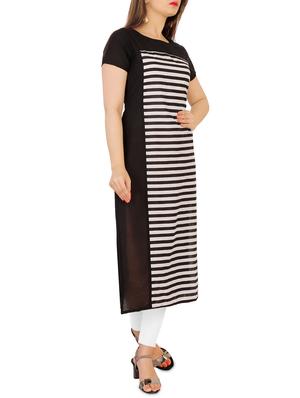 stripes straight kurta - 16006161 - Standard Image - 3