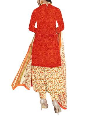 straight printed unstitched suit - 16006635 - Standard Image - 2