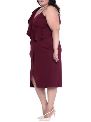 ruffle detail plus sheath dress - 16006741 - Standard Image - 2