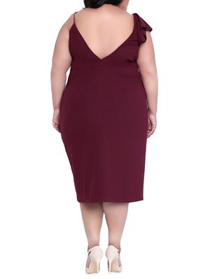 ruffle detail plus sheath dress - 16006741 - Standard Image - 3