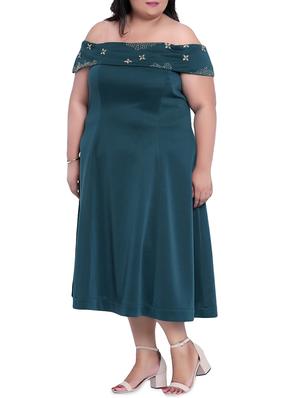 embellished off shoulder plus a-line drses - 16006742 - Standard Image - 2