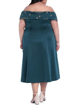 embellished off shoulder plus a-line drses - 16006742 - Standard Image - 3