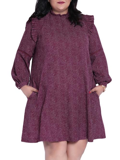 ruffle detail plus a-line dress - 16006751 - Standard Image - 1