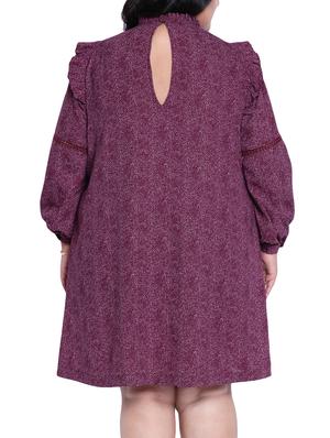 ruffle detail plus a-line dress - 16006751 - Standard Image - 3