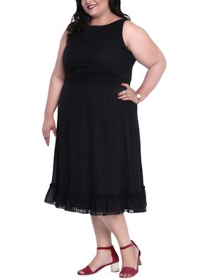 ruffled hem plus a-line dress - 16006785 - Standard Image - 2
