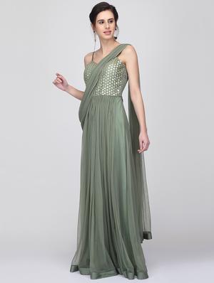embellished flared gown - 16007034 - Standard Image - 2