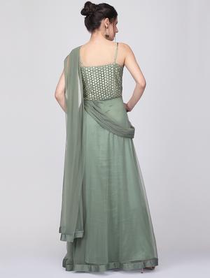embellished flared gown - 16007034 - Standard Image - 3