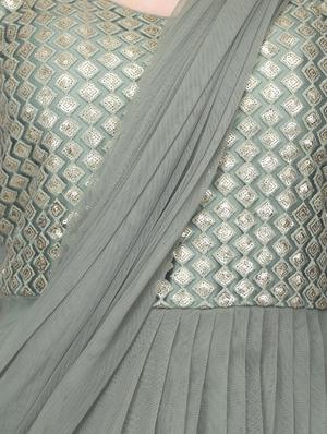 embellished flared gown - 16007034 - Standard Image - 4