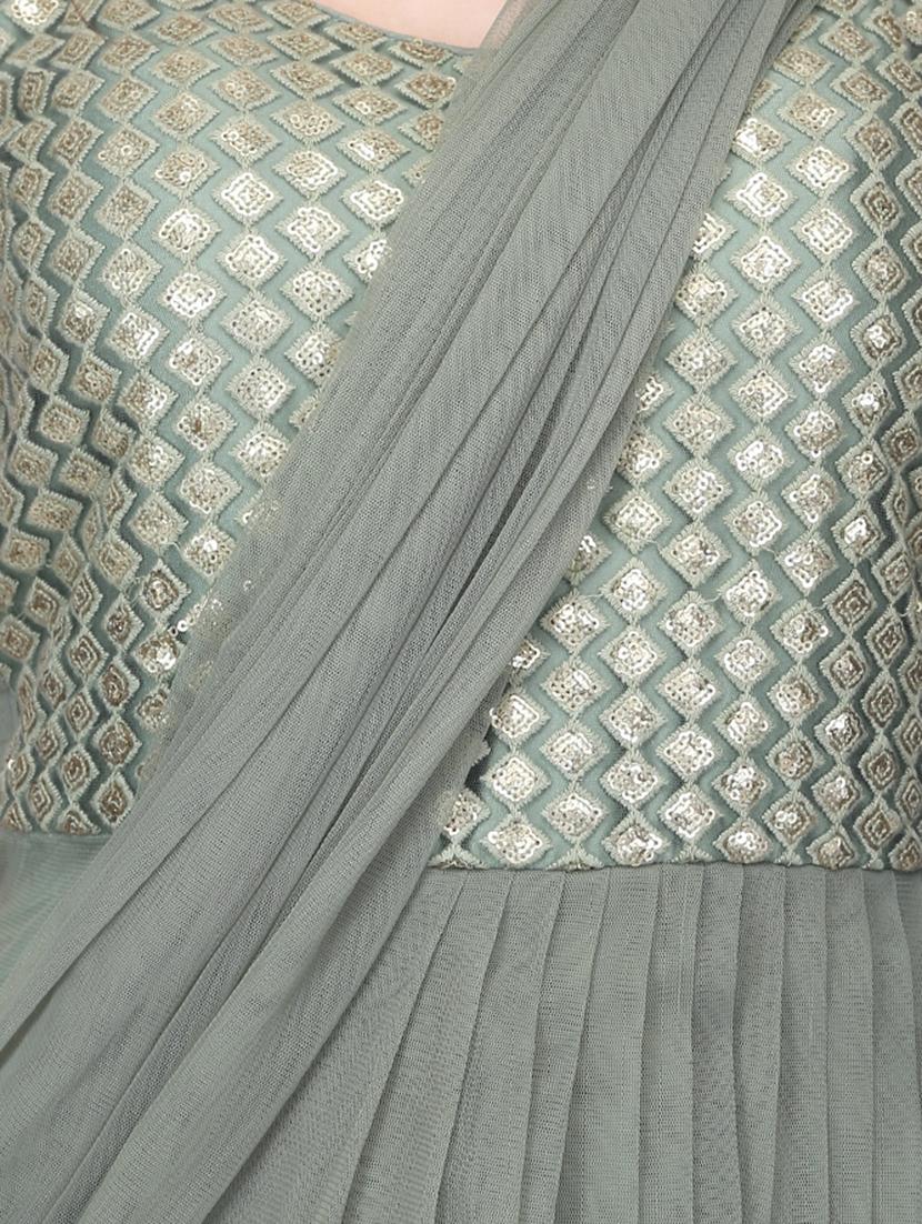 embellished flared gown - 16007034 - Zoom Image - 4