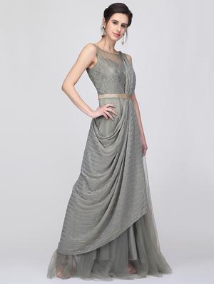 embellished cowl drape gown - 16007036 - Standard Image - 2