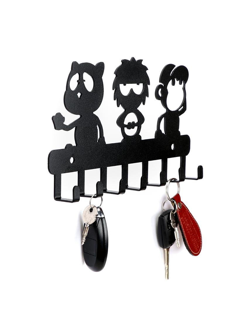 sehaz artworks decorative metel 7 hooks wall keyholder 3_idiots for kitchen utensil, bathroom towel hooks hat rack - 16007171 - Zoom Image - 3