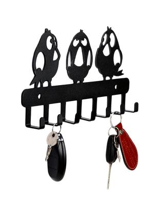 sehaz artworks decorative metel 7 hooks wall keyholder jim_jack_jay for kitchen utensil, bathroom towel hooks hat rack - 16007182 - Standard Image - 3