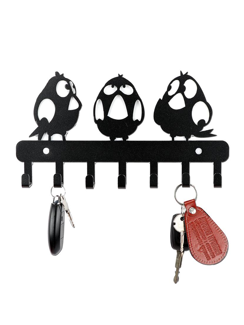 sehaz artworks decorative metel 7 hooks wall keyholder jim_jack_jay for kitchen utensil, bathroom towel hooks hat rack - 16007182 - Zoom Image - 2