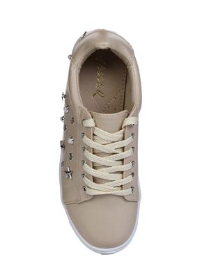 beige lace-up sneakers - 16007278 - Standard Image - 4