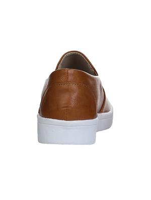 brown slip on casual shoes - 16007281 - Standard Image - 3
