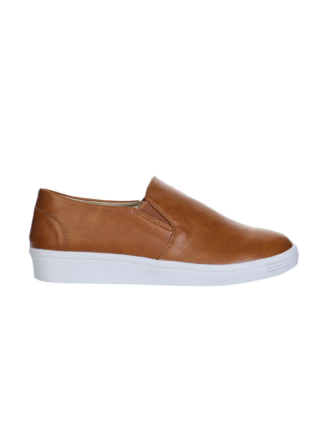 brown slip on casual shoes - 16007281 - Zoom Image - 2