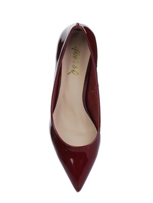 maroon slip on pumps - 16007326 - Standard Image - 4