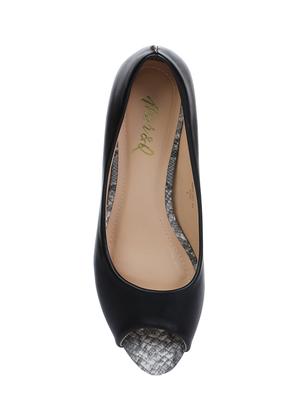 black slip on sandals - 16007329 - Standard Image - 4