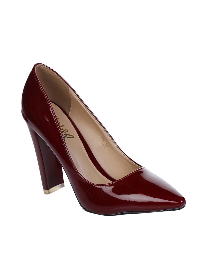maroon slip on pumps - 16007332 - Zoom Image - 1