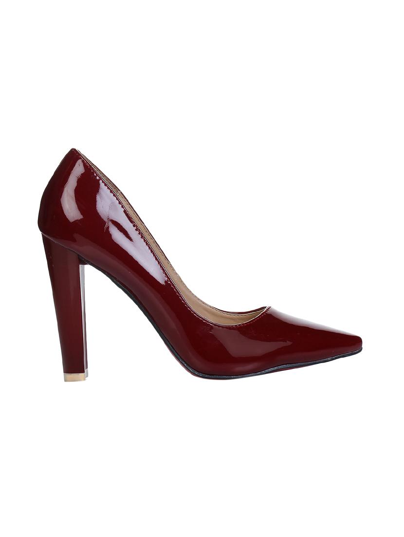 maroon slip on pumps - 16007332 - Zoom Image - 2